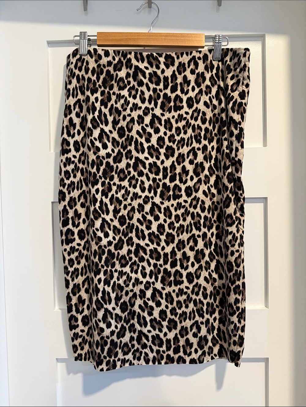 Vince Camuto Leopard-Print Pencil Skirt in Beige & Black
